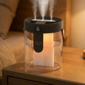 Grande umidificatore d’aria ricaricabile con luce notturna